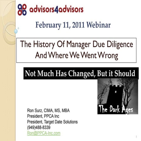 Investment Manager Due Diligence