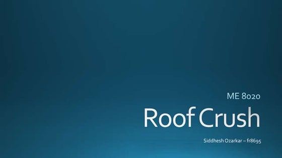 Roof Crush