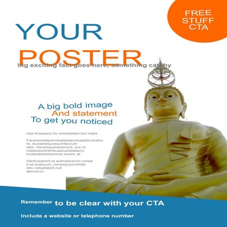 A4 budda poster
