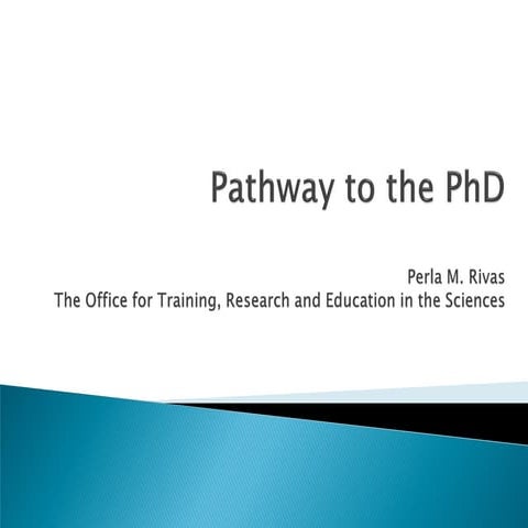 Pathways to the PhD
