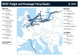 DFDS' Freight and Passenger Ferry Routes
