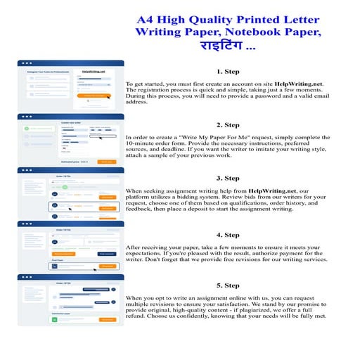A4 High Quality Printed Letter Writing Paper, Notebook Paper, | PDF