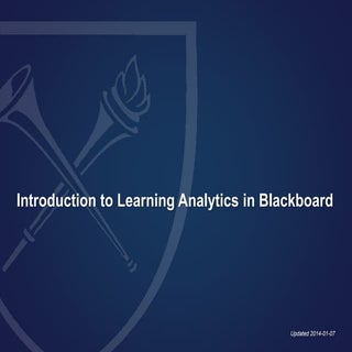 Introduction to Learning Analytics ...