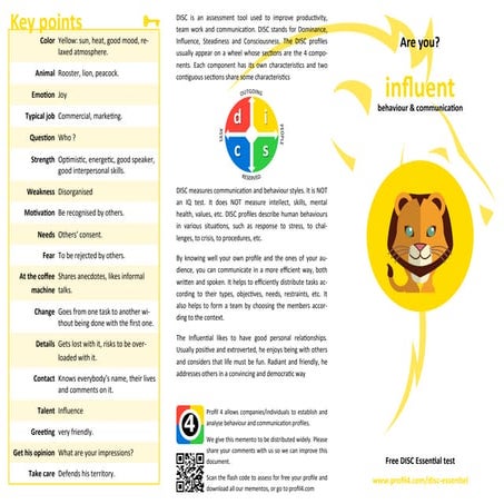 Memento DISC Influent (English) | PDF