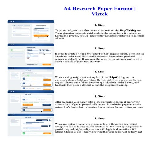 A4 Research Paper Format Virtek. Online assignment writing service.