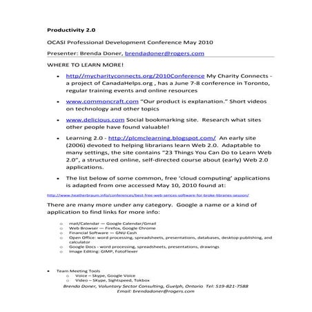 A4 resource list productivity 2.0