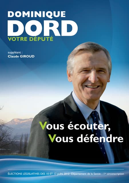 Lettre de campagne de Dominique Dord