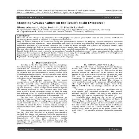 Mapping Gradex values on the Tensift basin (Morocco)