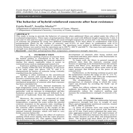 The behavior of hybrid reinforced concrete after heat resistance