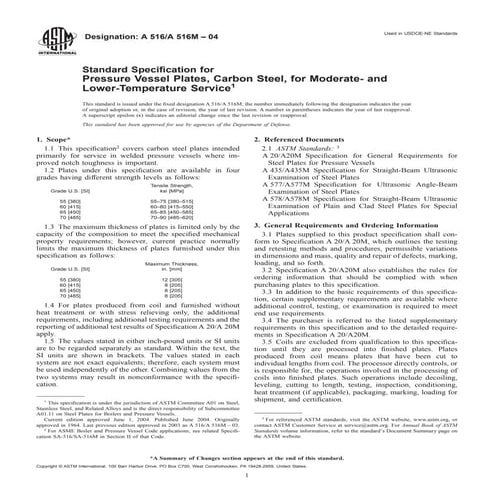 A 516 a 516 m - 04 | PDF