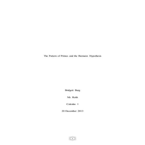 The Pattern of Primes and the Riemann Hypothesis