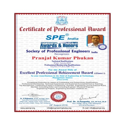 Excellent Professional Award 2016