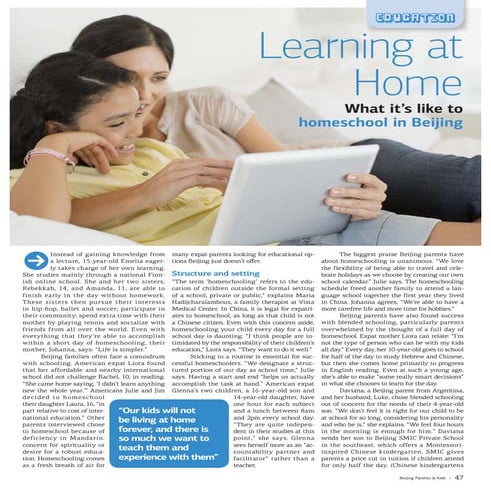 Learning at Home What it's like to homeschool in Beijing