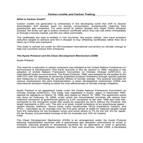 Carbon Credit & Trading Whitepaper