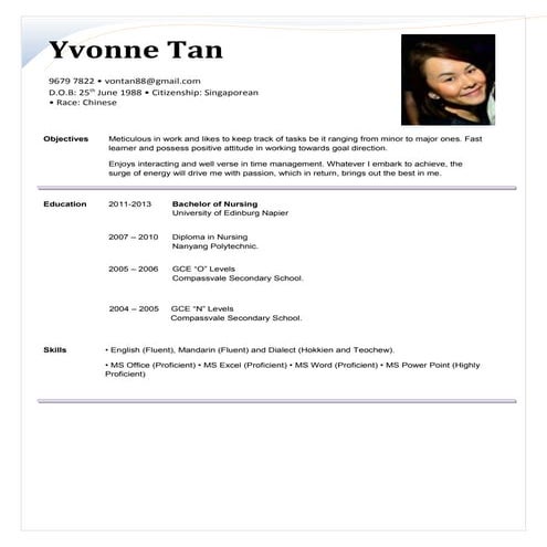 YvonneTan_Resume[1]