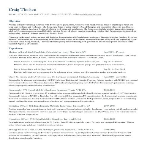 Theisen Resume - Current Dec 2014