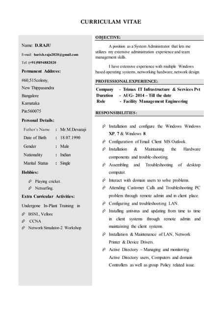CURRICULAM VITAE