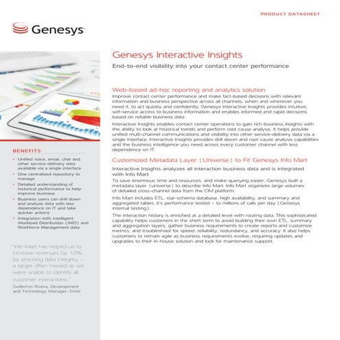 Datasheet_for_Genesys_Interactive_Insights_and_Genesys_Info_Mart | PDF ...