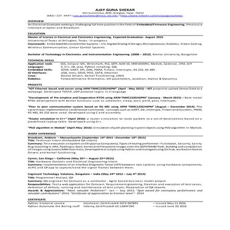 Ajay - Firmware Resume FT