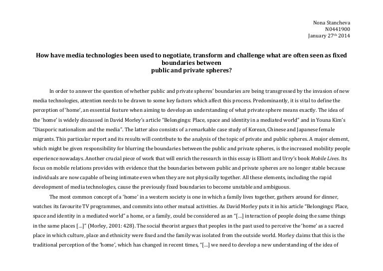 Public and Private Spheres