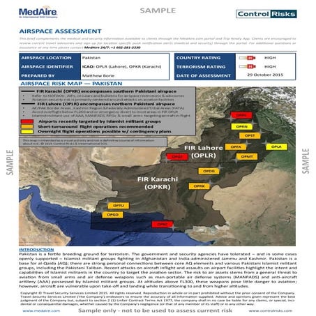 Sample - Airspace Assessment - Pakistan | PDF