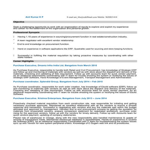 Updated Resume - Anil Kumar