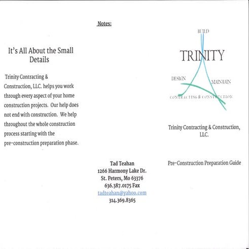Trinity Tri-Fold Brochure 10001 | PDF
