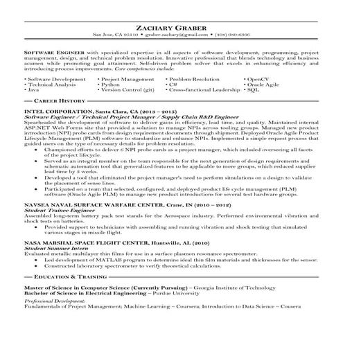 Resume - Zachary Graber