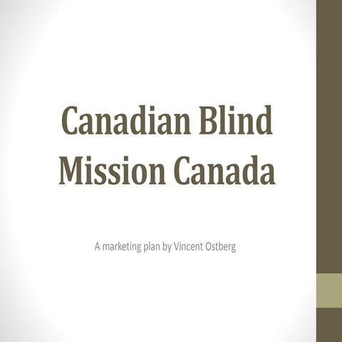 Marketing power point on CBM Canada by Vincent Ostberg