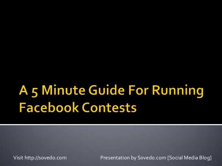 A 5 minute guide for running facebook contests