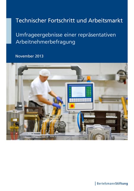 Umfrageergebnisse Technischer Fortschritt und Arbeitsmarkt