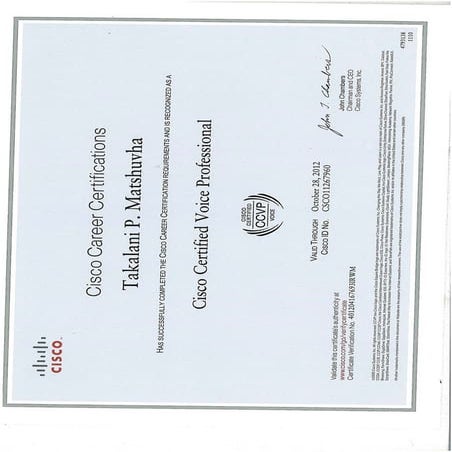 CCVP Certificate | PDF