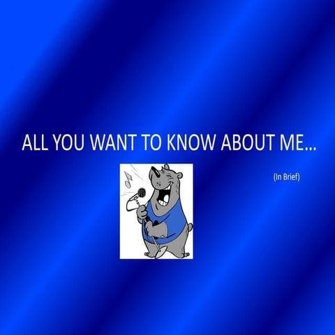 All You Want To Know About Me - Sunando Basu