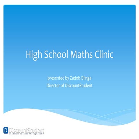 High School Maths | PPTX