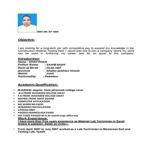 SOIL CV | DOCX