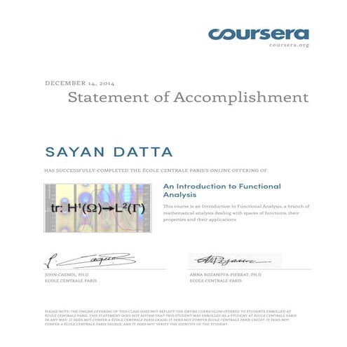 Coursera functionalanalysis 2014