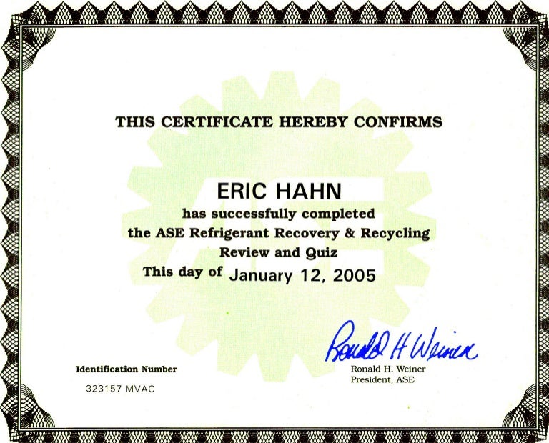 Refrigerant Recovery & Recycling