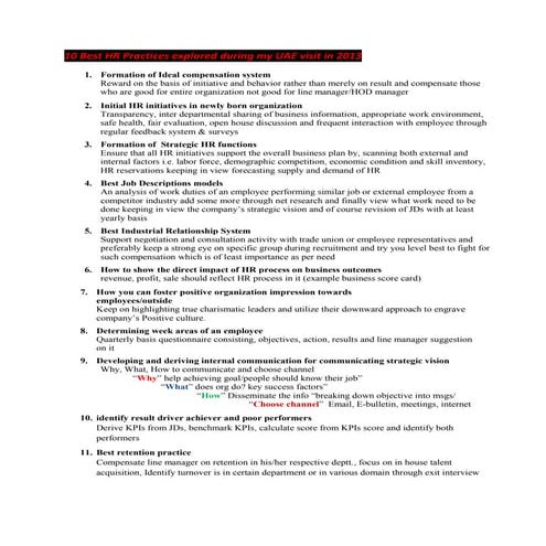 10 Best HR Practices_Uploaded on Linkedin23Sep2015