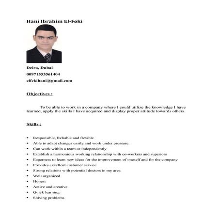 hani elfeki cv