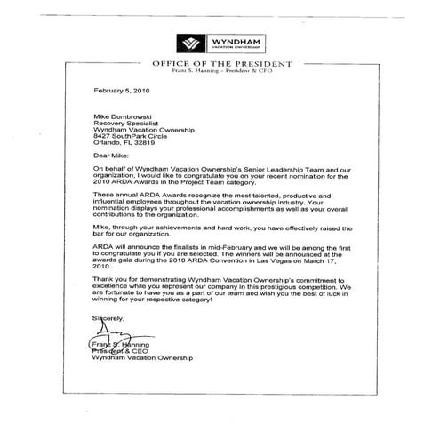 ARDA Award Letter -Franz Hanning.PDF