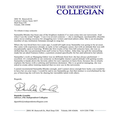 IC recommendation letter | PDF