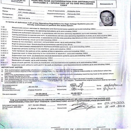 Authorisation Eskom | PDF