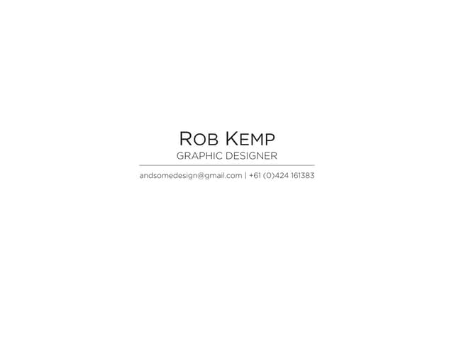 Rob Kemp - Portfolio