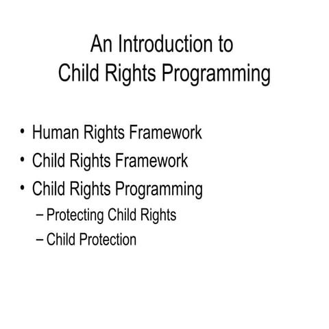 Introduction to Child Rights Programming 120704