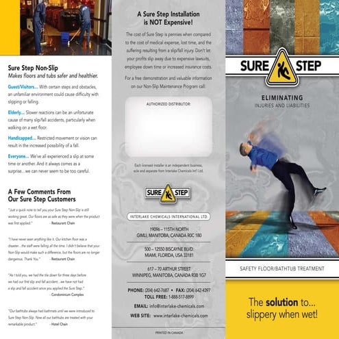 SureStep_FloorSafetyBrochure | PDF | Foot Health | Diseases and Conditions