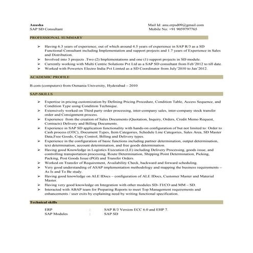 LI_Anu_SAP SD_6.3Years exp