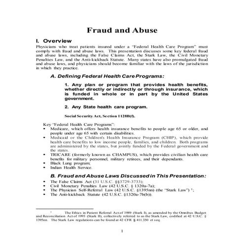 Fraud and Abuse Presentation