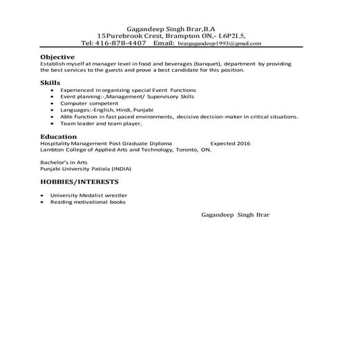 Gagan Resume