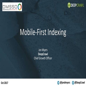 Preparing for Mobile First Index - Jon Myers 