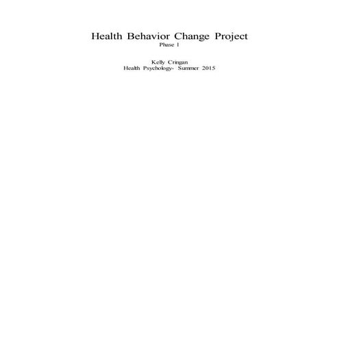 Behavior change project | PPTX